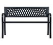 Vrtna klupa, crna, 125 cm, čelik thumbnail 2