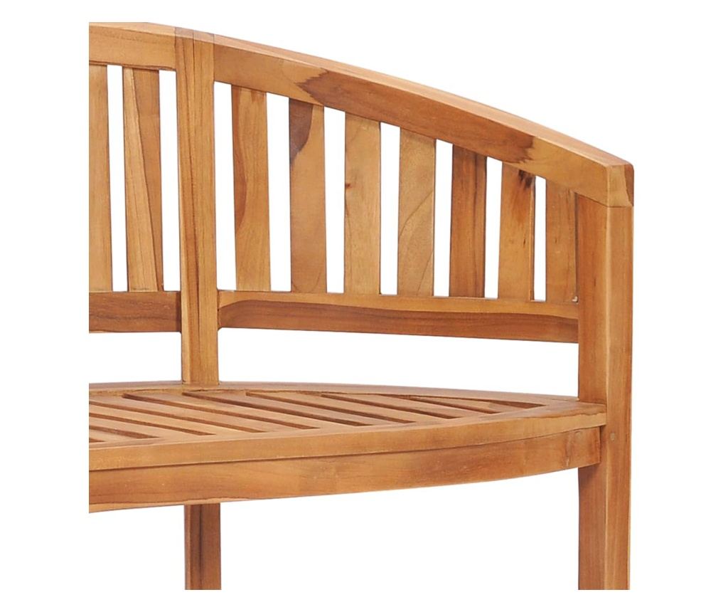 Banka ve tvaru banánu, 120 cm, masivní teakové dřevo - 5