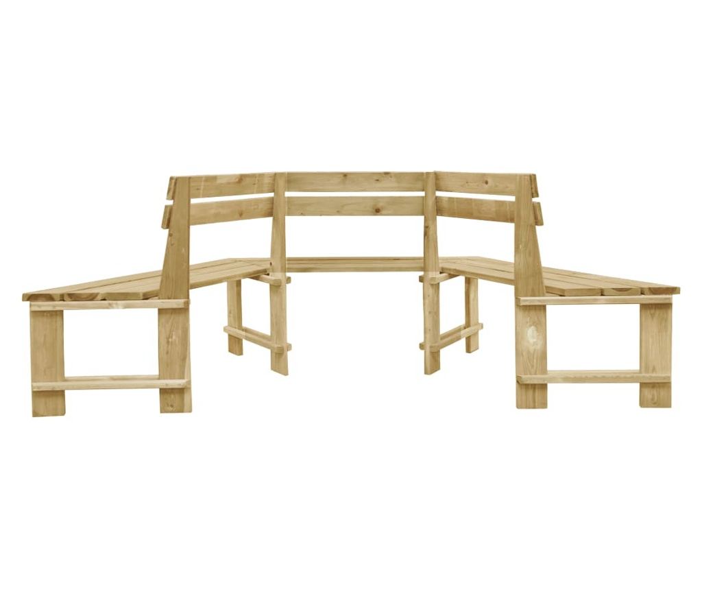 Vrtna klupa, 240 cm, tretirani bor - 3