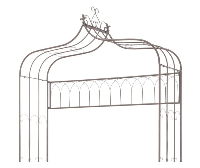 Vrtna klupa, vintage smeđa, 122 cm, željezo