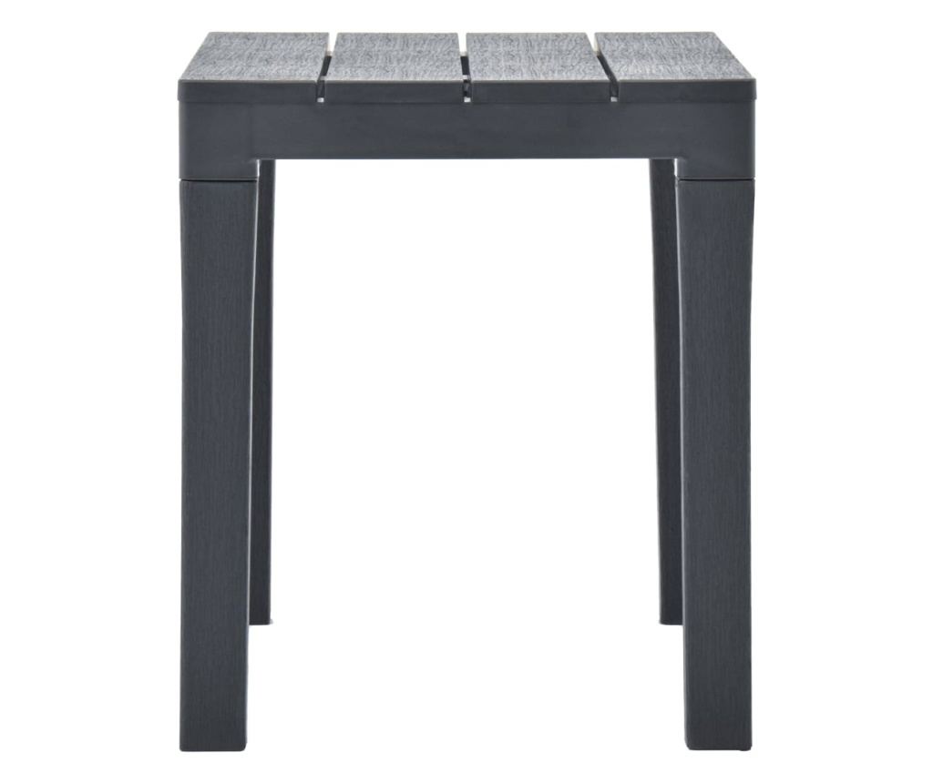 Vrtne klupe, 2 kom., antracit, plastika - 4