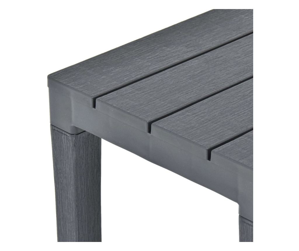 Vrtne klupe, 2 kom., antracit, plastika - 5