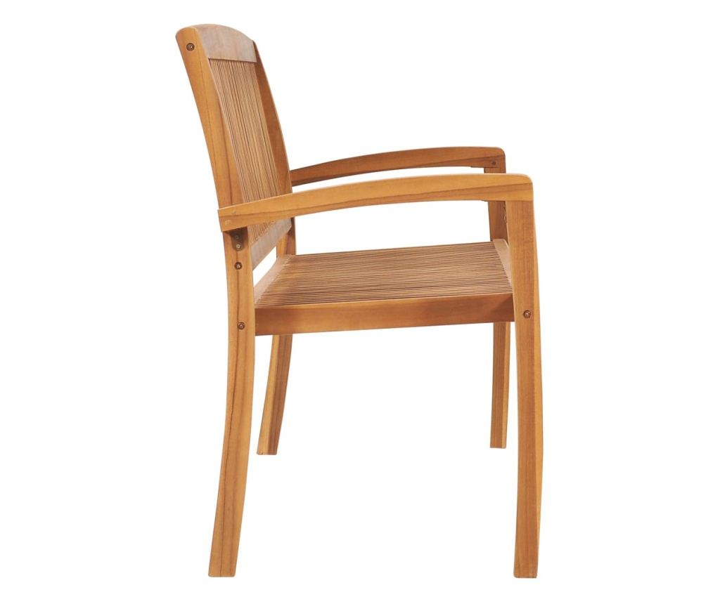 Vrtna klupa koja se može slagati, 3 mjesta, 159 cm, masivno tikovo drvo - 3