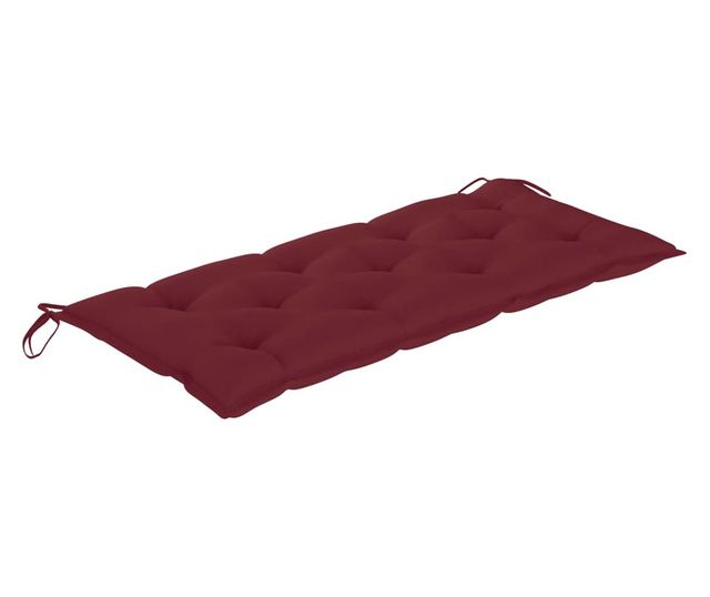 Градинска пейка с възглавница, 120 см, масивна акациева дървесина