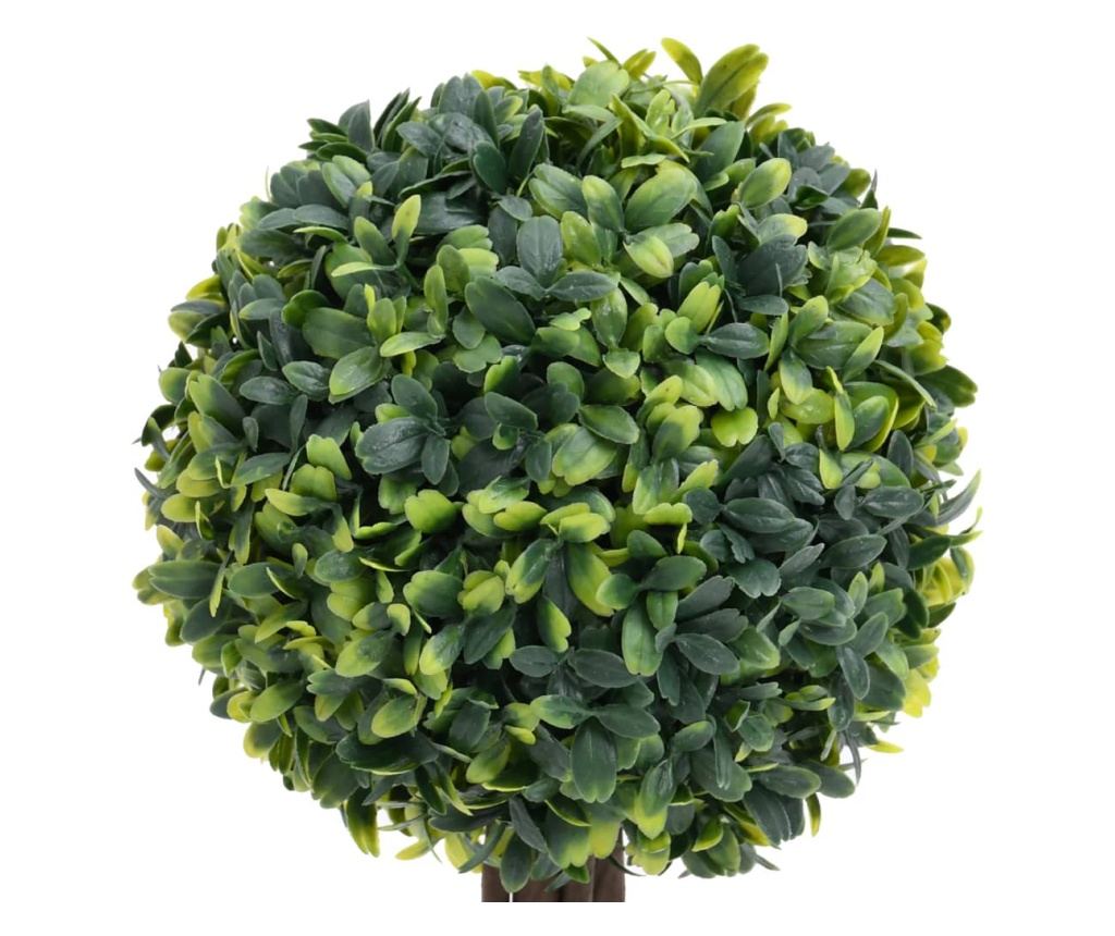 Umjetne biljke šimšira s loncem 2 kom. zelena 56 cm kugla - 5