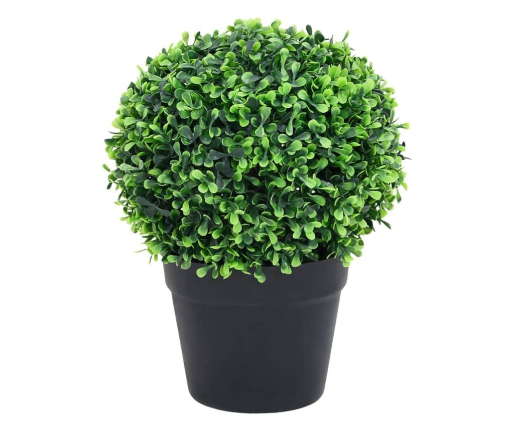 Umjetne biljke šimšira s loncem, 2 kom. zelene 37 cm kugla - 2