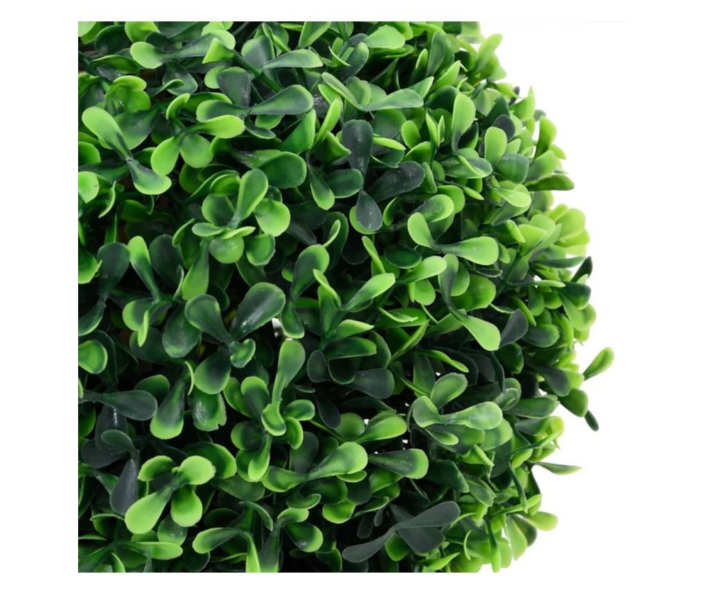 Umjetne biljke šimšira s loncem, 2 kom. zelene 37 cm kugla - 4