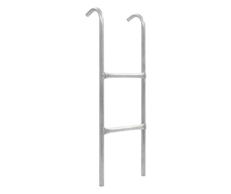 Ljestve za trampolin s 2 stepenice, srebrne, 102,6 cm, čelik