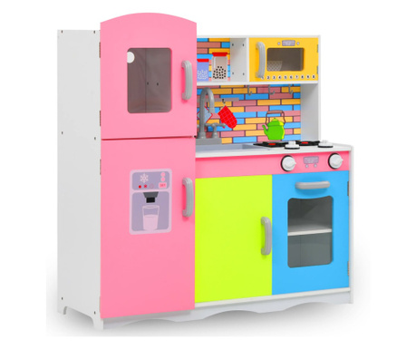 Bucătărie de jucărie pentru copii, multicolor, 80x30x85 cm, MDF