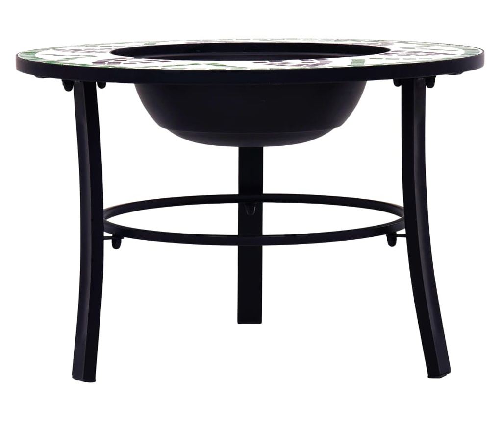 Mozaikno ognjište, zeleno, 68 cm, keramika - 3