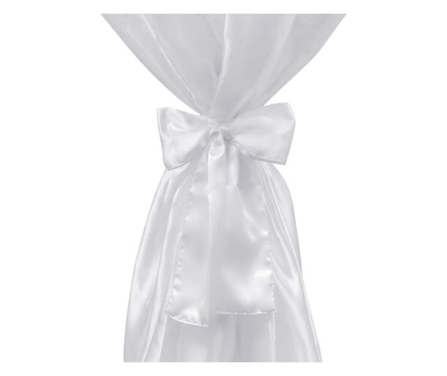 Set od 2 stolnjaka za događaje 60 cm s vrpcom, Bijela