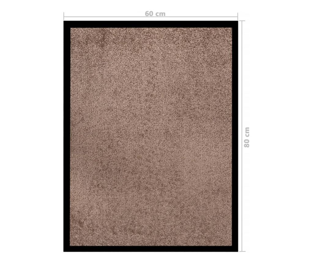 Otirač za vrata, smeđi, 60x80 cm - 6