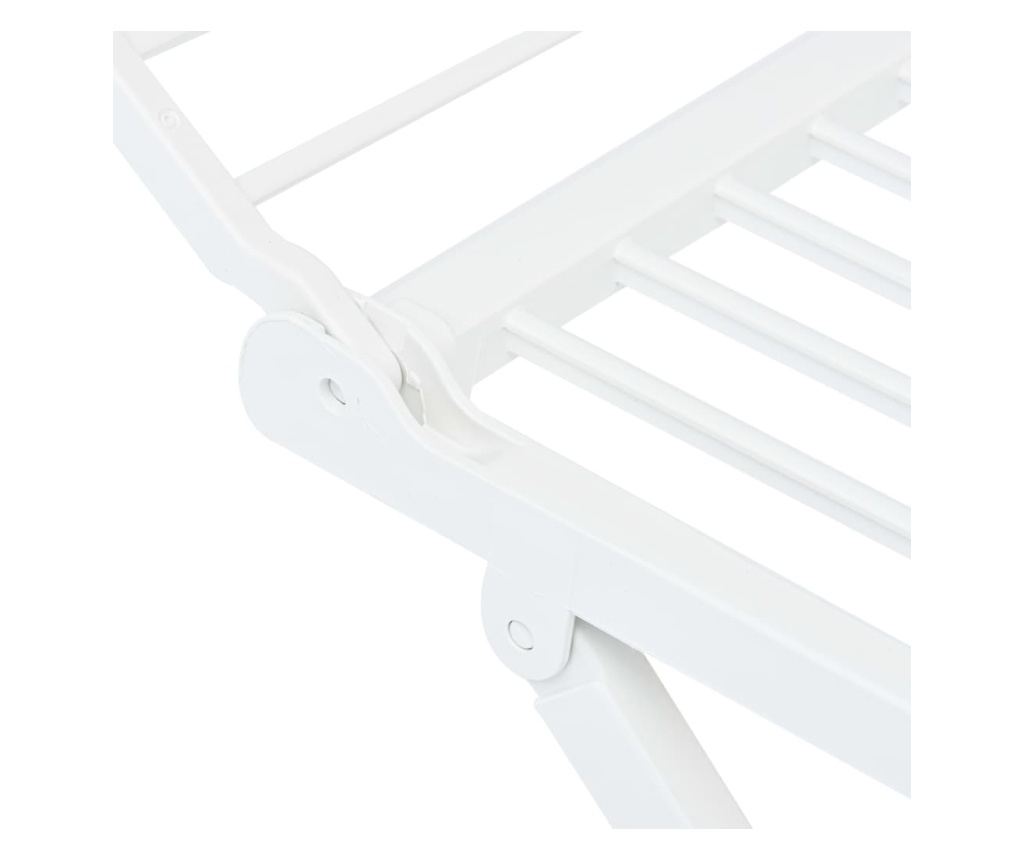 Sklopivi stalak za sušenje rublja, bijeli, plastika - 8