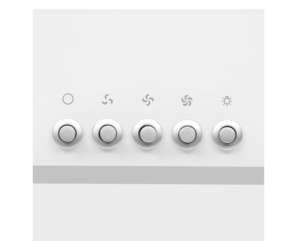 Bijela zidna napa 90 cm nehrđajući čelik i kaljeno staklo - 4