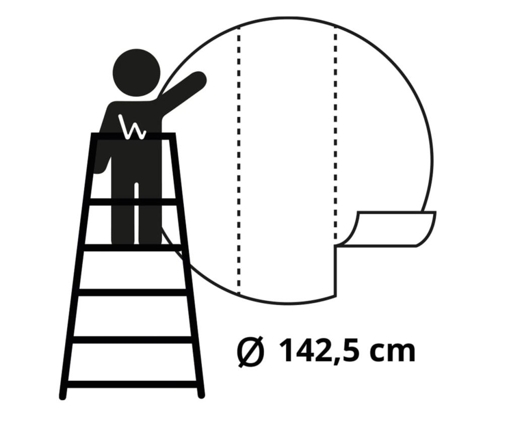 WallArt Tapeta v tvare kruhu Nočná hliadka, 142,5 cm - 6