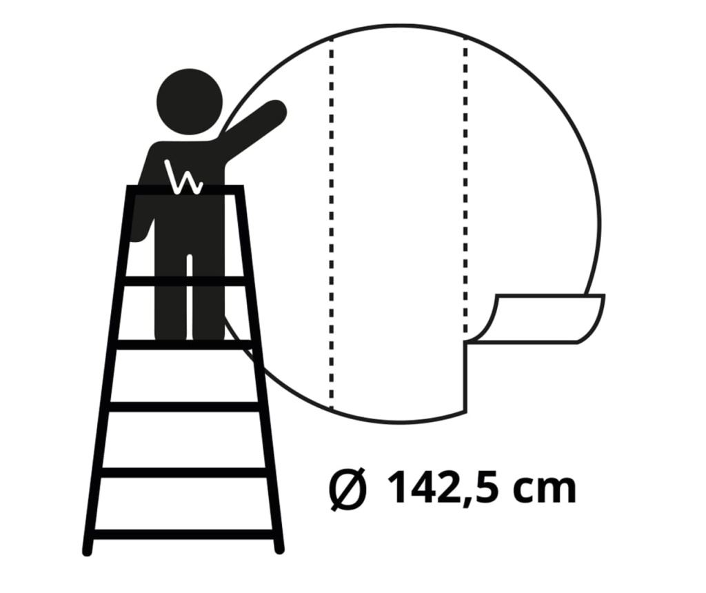 Tapeta ścienna w kształcie koła „Zwierzęta Afryki”, 142,5 cm - 6