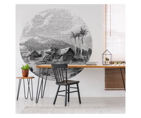 Stenska nalepka WallArt Circle 'Pokrajina Guadeloupe', 190 cm