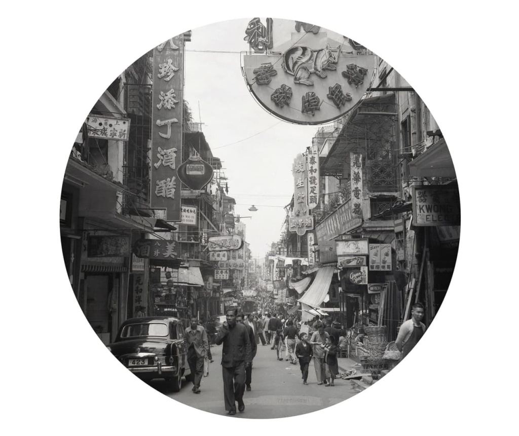 Tapeta ścienna w kształcie koła „Hong Kong the Old Days”, 190 cm - 2