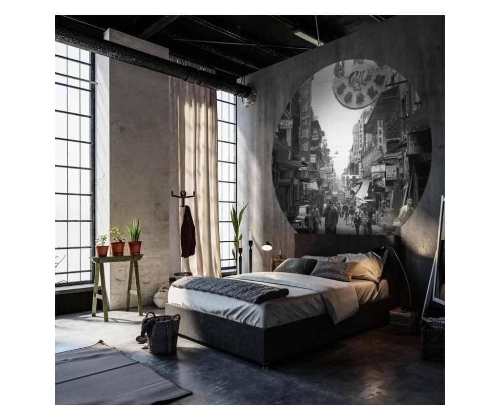 Tapeta ścienna w kształcie koła „Hong Kong the Old Days”, 190 cm - 3
