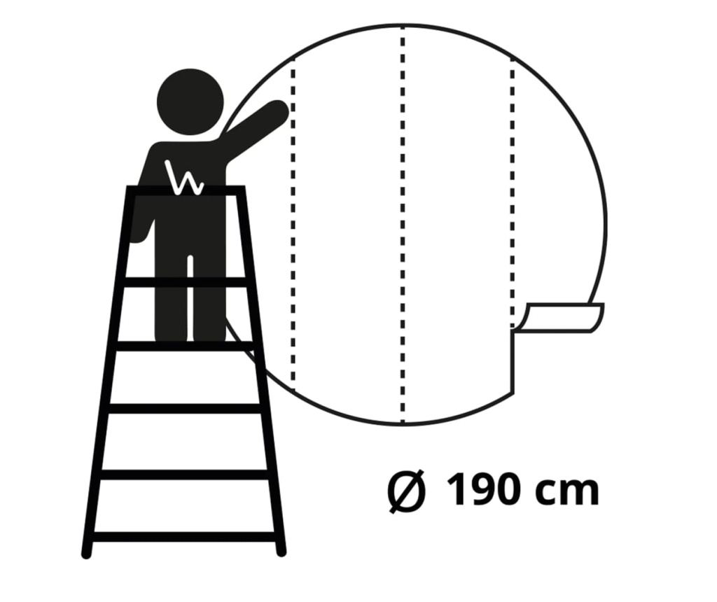 Tapeta ścienna w kształcie koła „Hong Kong the Old Days”, 190 cm - 6