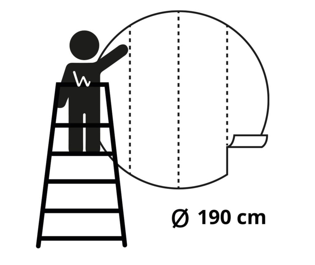 Tapeta ścienna w kształcie koła „Zwierzęta Afryki”, 190 cm - 6