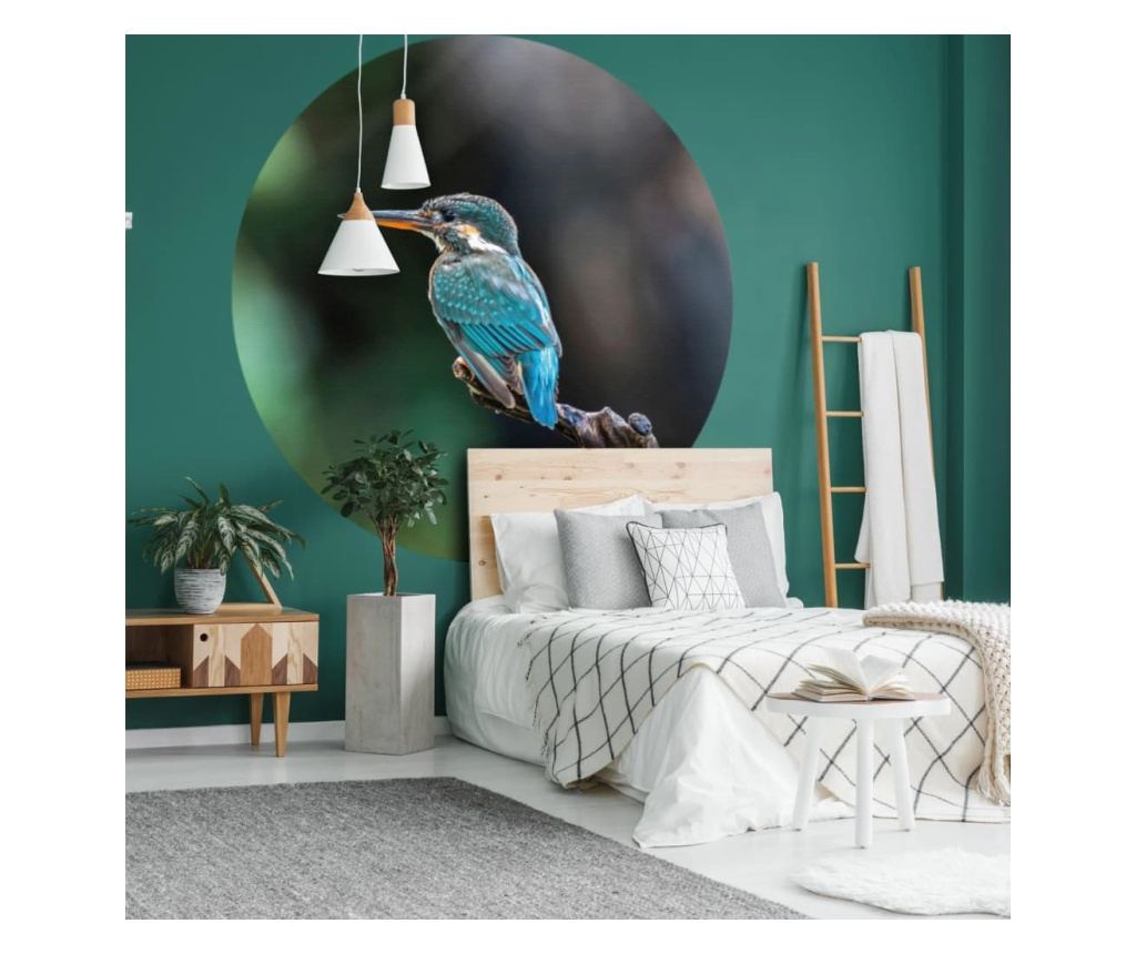 Tapeta v tvare kruhu „The Kingfisher”, 142,5 cm - 3