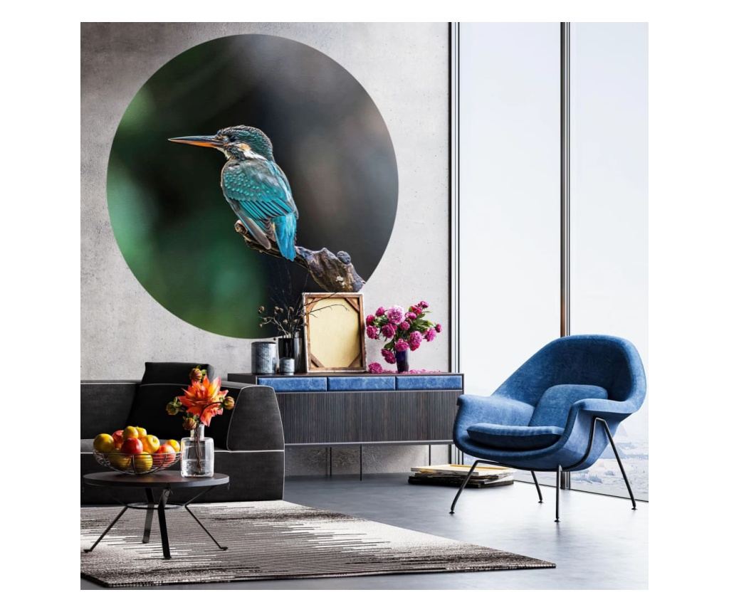 Tapeta v tvare kruhu „The Kingfisher”, 142,5 cm - 5