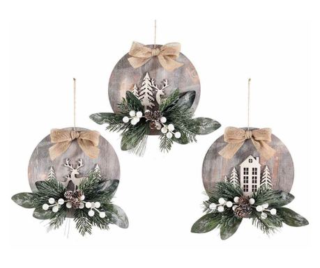 Set od 3 božićne dekoracije 22 cm