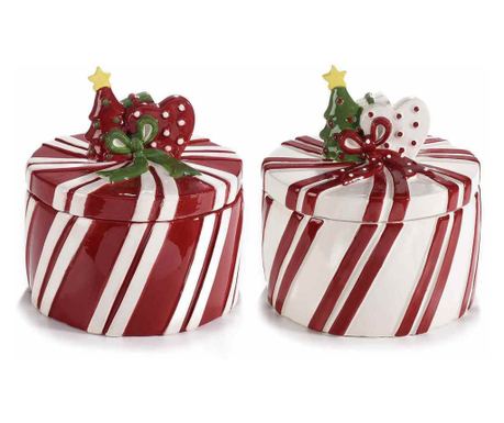 Set od 2 božićne keramičke staklenke 16,5x18 cm