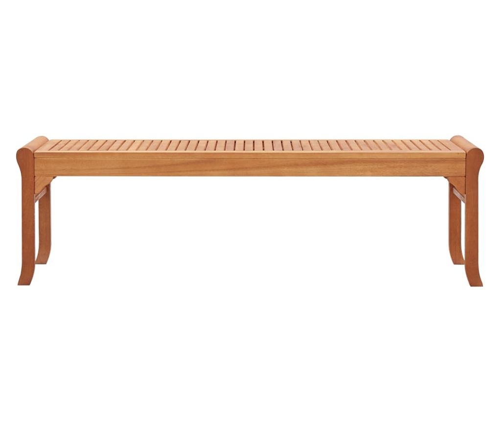 Vrtna klupa s 3 sjedala, 150 cm, masivno drvo eukaliptusa - 2