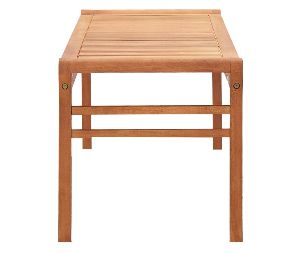 Vrtna klupa s 3 sjedala, 150 cm, masivno drvo eukaliptusa - 3