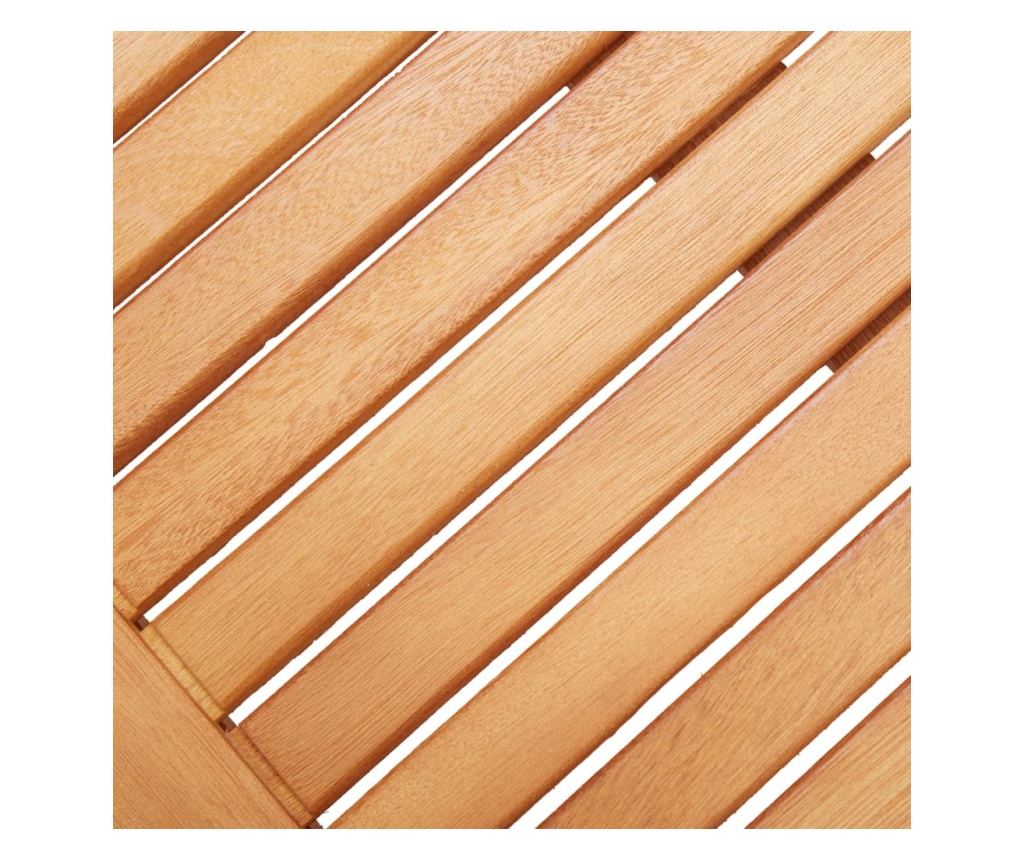 Vrtna klupa s 3 sjedala, 150 cm, masivno drvo eukaliptusa - 5