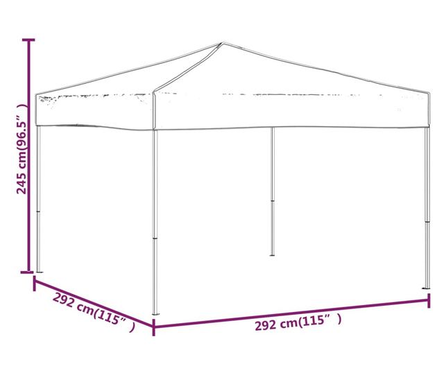 kék összecsukható partisátor 3 x 3 m