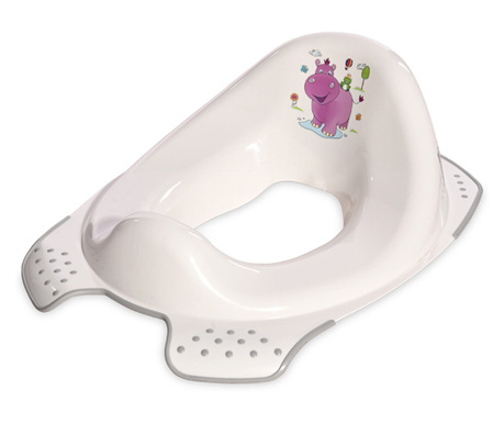 Анатомична приставка за тоалетна чиния LORELLI HIPPO WHITE-GREY, Бял - Код L11492
