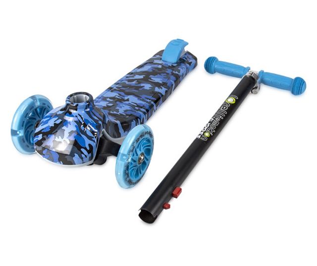 Тротинетка LORELLI YUPPEE BLUE MILITARY,  До 50кг., Регулируема дръжка в 3 позиции, Син - Код L11482