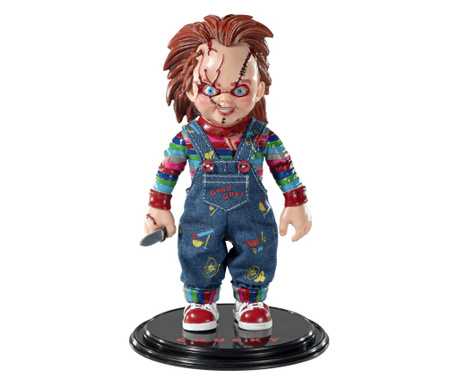 Figurina articulata IdeallStore®, Scary Chucky, editie de colectie, 14 cm, stativ inclus