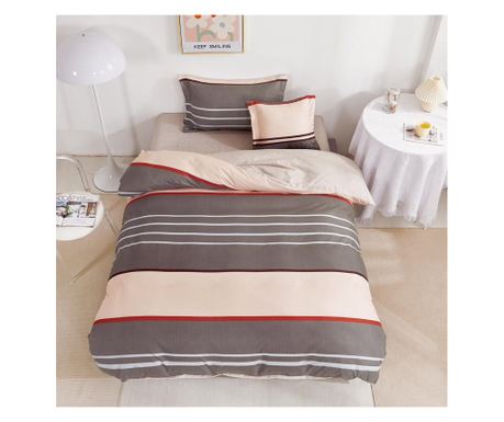 SET LENJERIE DE PAT 1 PERSOANA, CU ELASTIC, 140/200, MULTICOLOR, 4 PIESE, T60-94