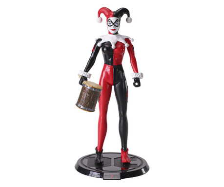 IdeallStore® csuklós figura, Jester Harley Quinn, gyűjtői kiadás, 19 cm, állvánnyal együtt
