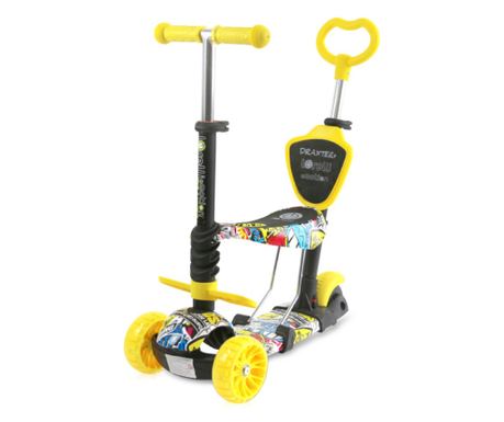 Тротинетка LORELLI DRAXTER PLUS GRAFFITI SMILE, до 20 кг, Жълт - Код L11419