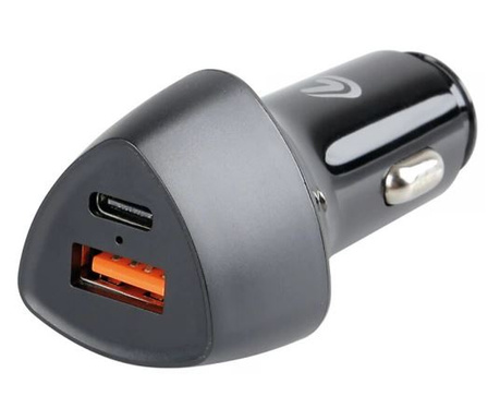 Lampa univerzális szivargyújtós gyorstöltő 12/24V 36W USB/USB-C (0138716)