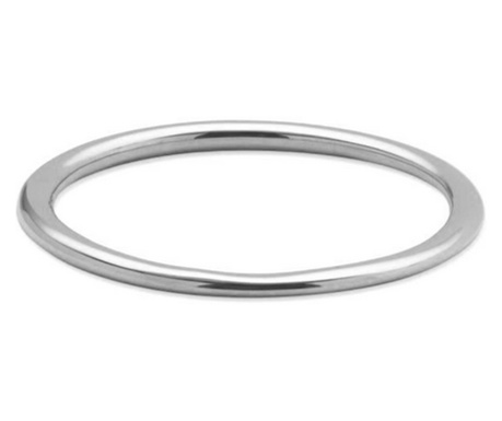 Inel subtire, Stacking Ring, argint 925 placat cu platina, marimea 55