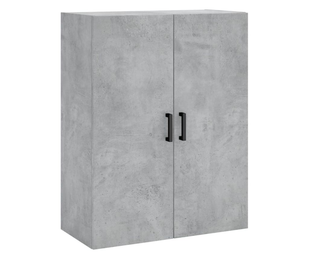 Visoka komoda betonsko siva 69,5x34x180 cm inženirski les - 5