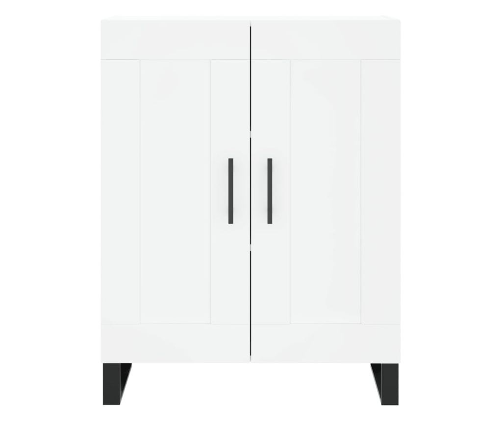 Visoka omara bela 69,5x34x180 cm inženirski les - 8