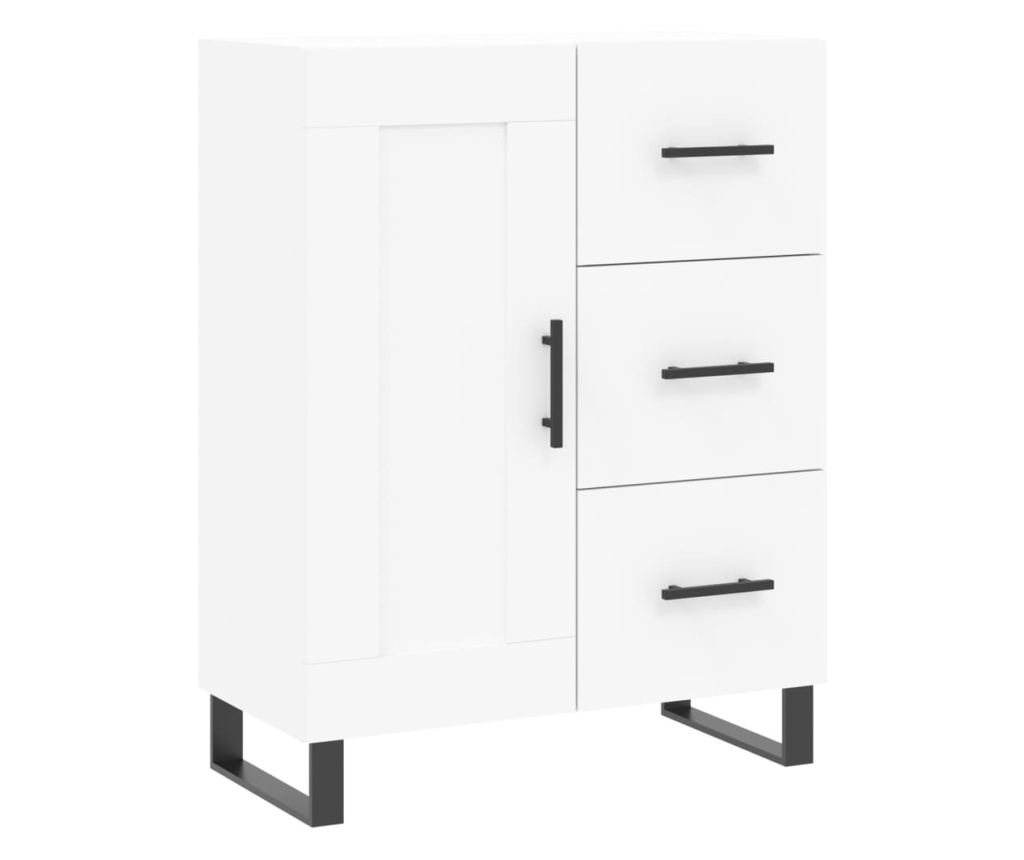 Visoka omara bela 69,5x34x180 cm inženirski les - 7