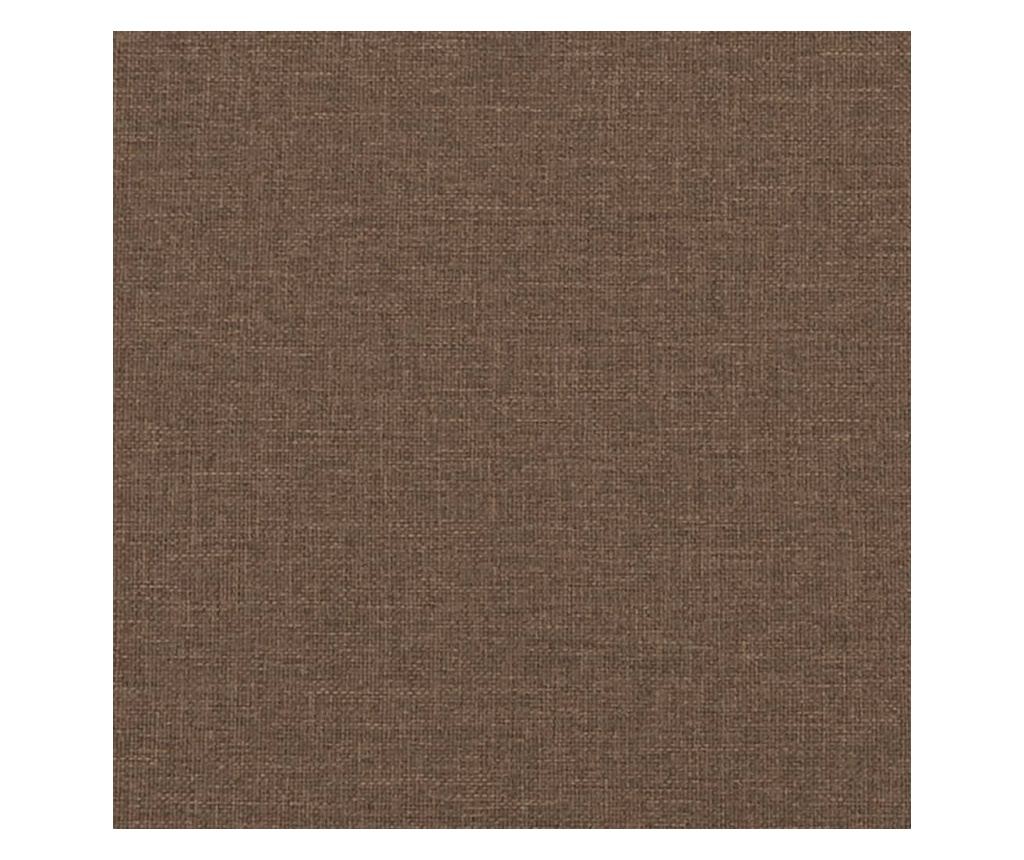 Lenoška s poduškami hnědá textil - 8