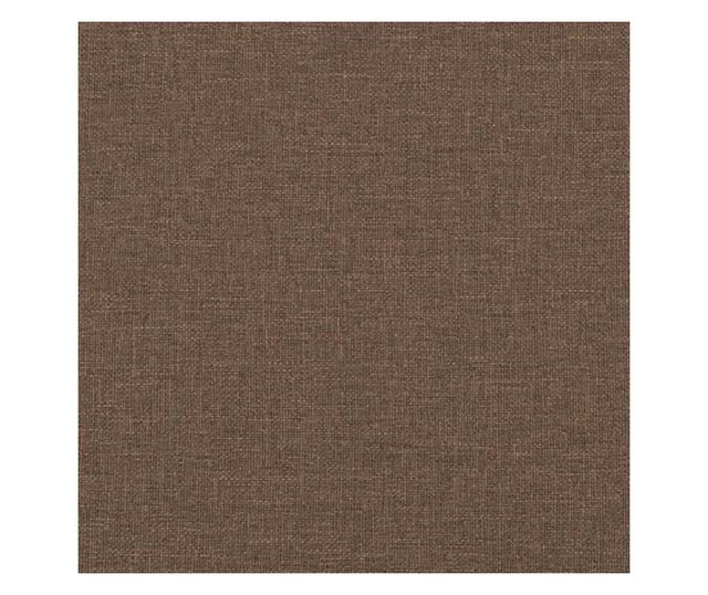 Комплект дивани от 3 части с възглавници, кафяв, плат