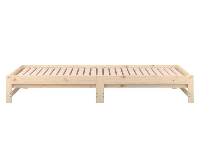 Разтегателно легло ден 2x(80x200) см Масивна борова дървесина