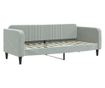 Daybed με επέκταση και συρτάρια, ανοιχτό γκρι 80x200 εκ. βελούδο thumbnail 4
