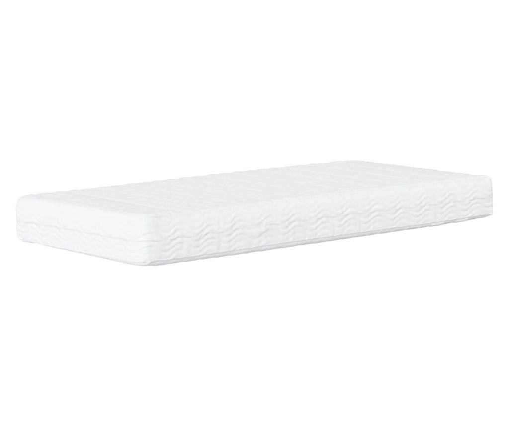 Daybed με στρώμα, ανοιχτό γκρι, 90x190 εκ., ύφασμα - 5