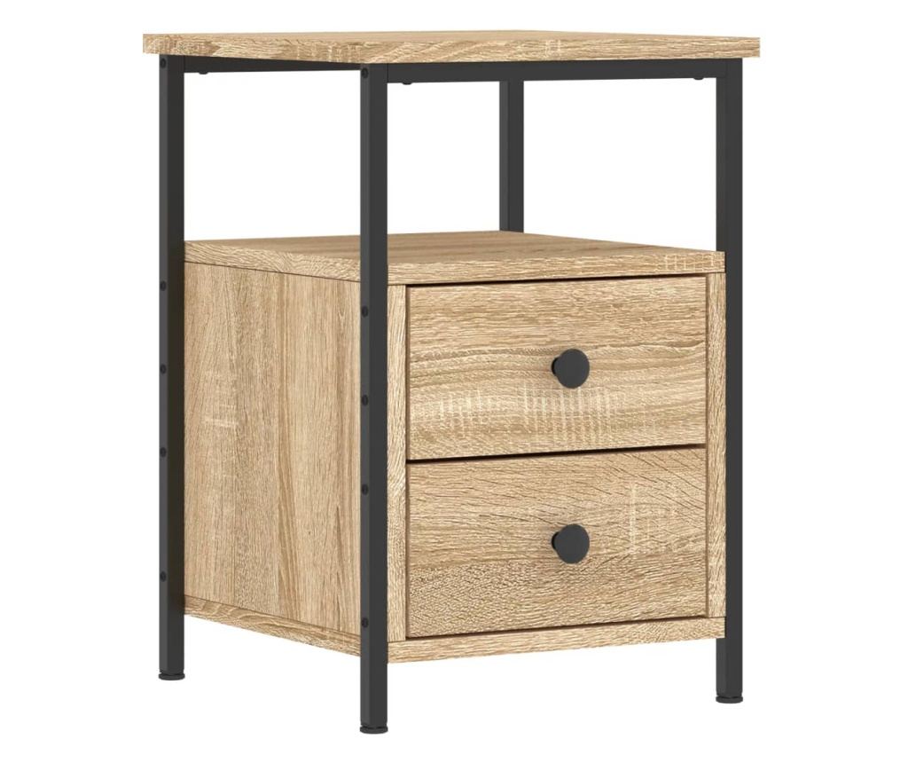 Noćni ormarići, 2 kom., sonoma hrast, 34x35,5x50 cm, kompozitno drvo - 5